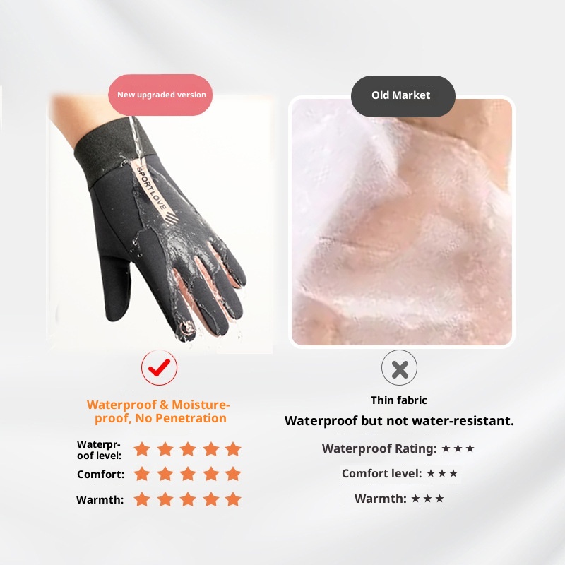 ragazzo Ragazzo Invernale Uomo e Donna, Foderato in Pile, Antivento, Resistente al Freddo, Touchscreen, Antiscivolo, Per Equitazione, Guida, Esterno_voghion.com