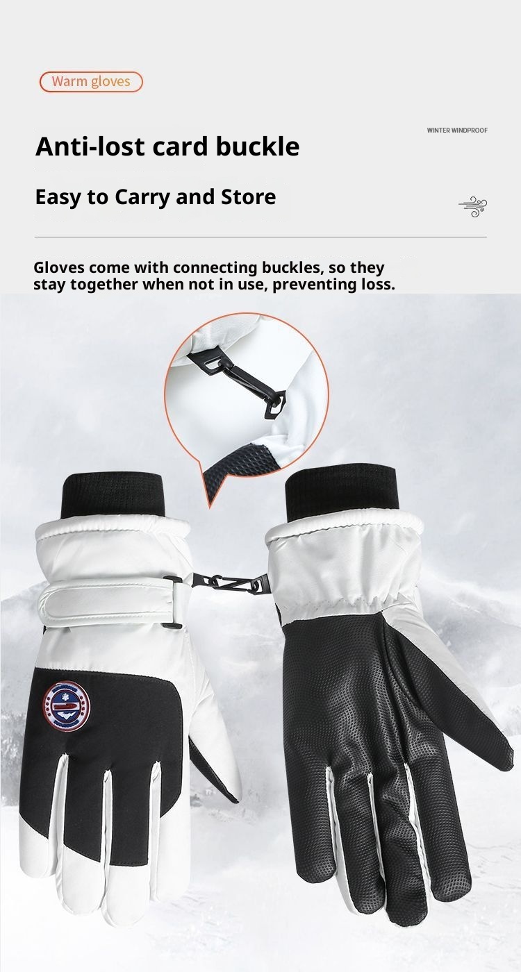 Boy Winterski für Damen und Herren, Touchscreen, warm, wasserdicht, kältebeständig, fleecegefüttert, dick gefüttert, winddicht, Outdoor_voghion.com