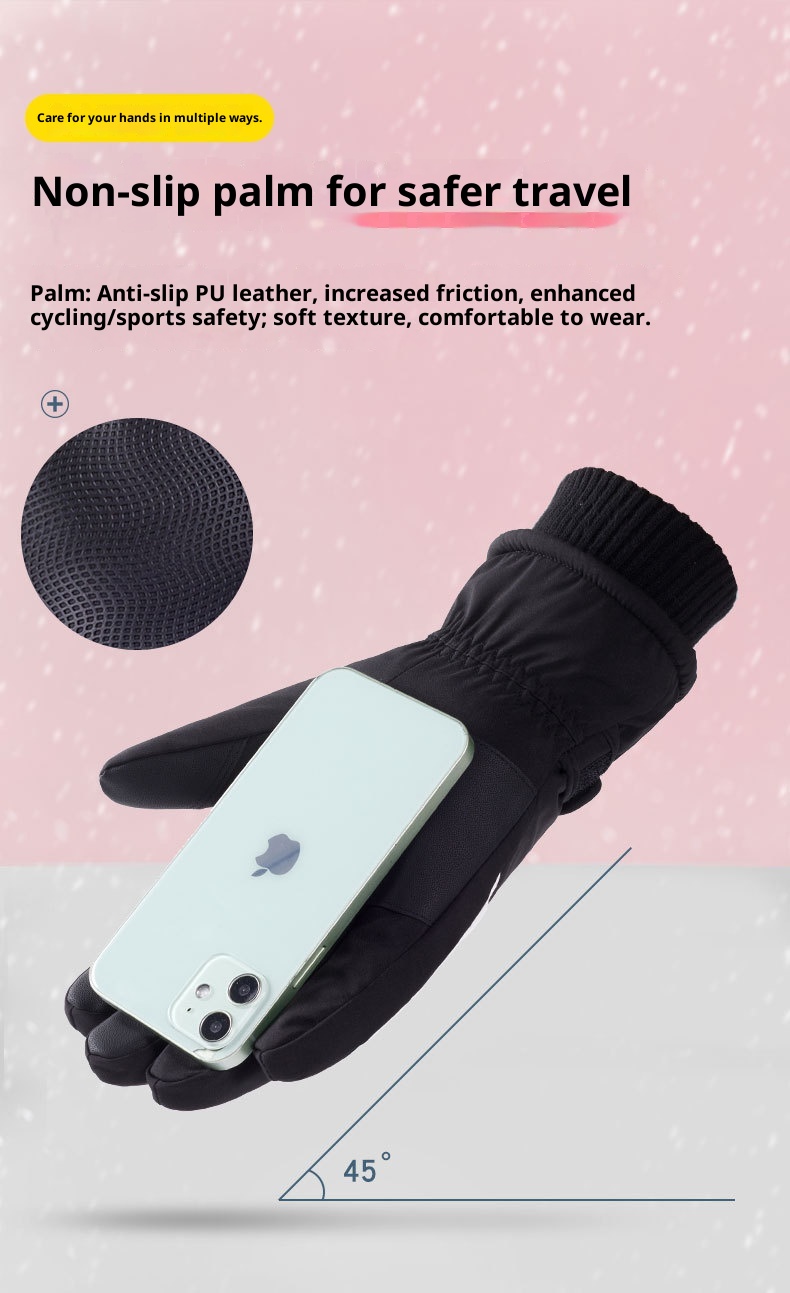 jongen Jongen Herfst Winter Ski Mannen Vrouwen Koppels Fietsen Sport Fleece Gevoerd Verdikt Winddicht Waterdicht Koudebestendig Touchscreen_voghion.com