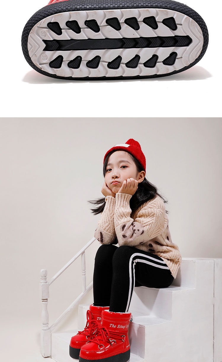 Zees Multi-Bright Color Parent-Child Children's Boys And Girls Ski Thick-Soled Space Moon Thickened Waterproof Non-Slip Warm_voghion.com