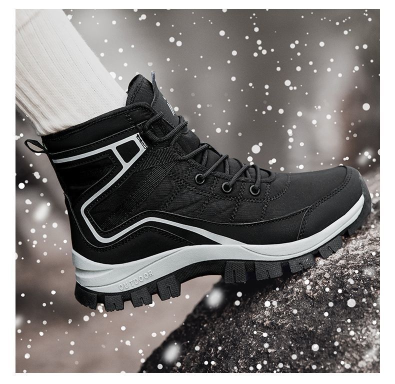Zees Northeast Winter Boots For Women, Waterproof, Non-Slip, Warm, Fleece-Lined, Thickened, Comfortable, Outdoor Hiking, Snow_voghion.com