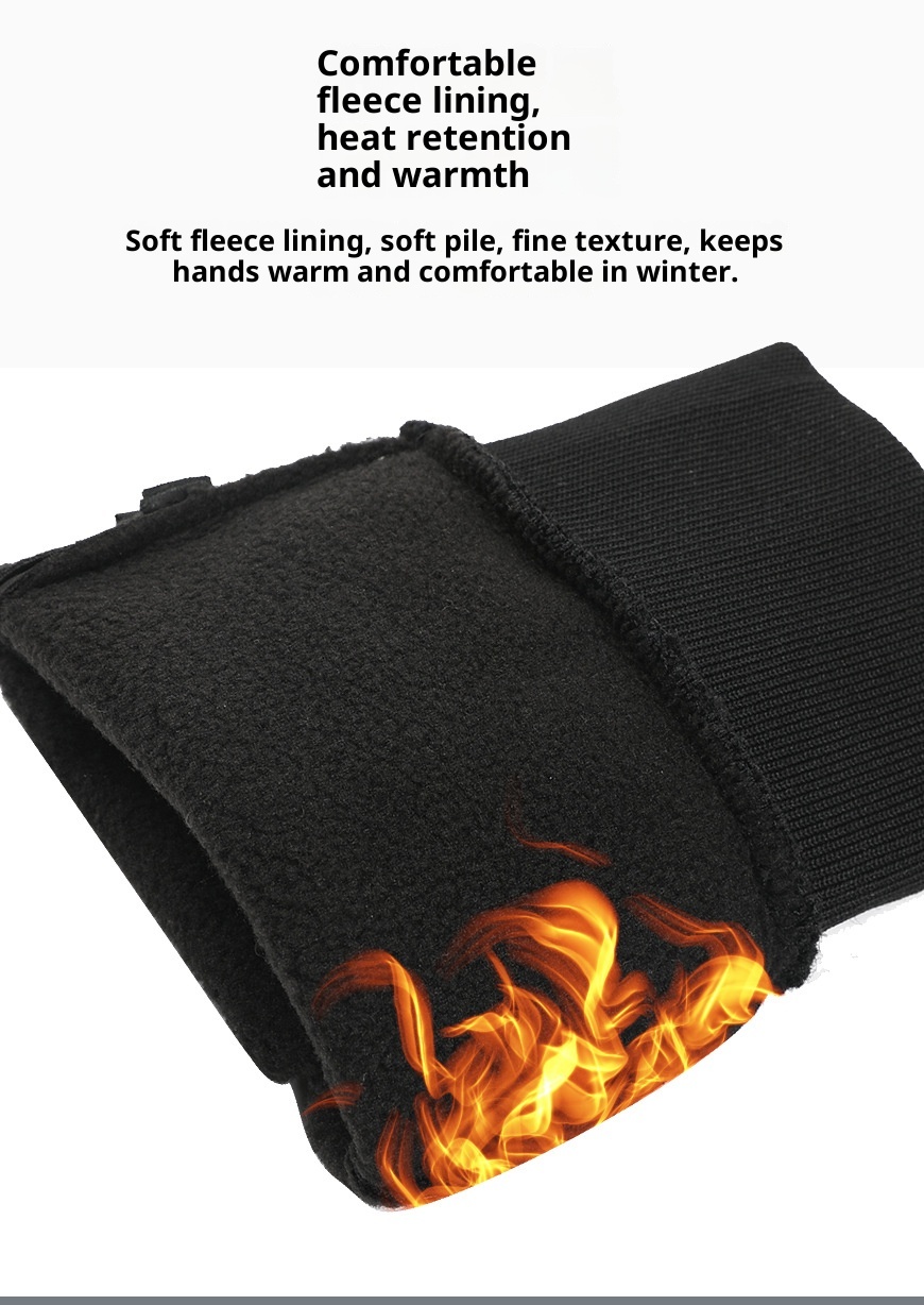 Jungen-Handschuhe für Herbst und Winter, warm, geeignet für Radfahren, Skifahren, Bergsteigen, Autofahren, Reiten, Fleece, Touchscreen-kompatibel, rutschfest_voghion.com