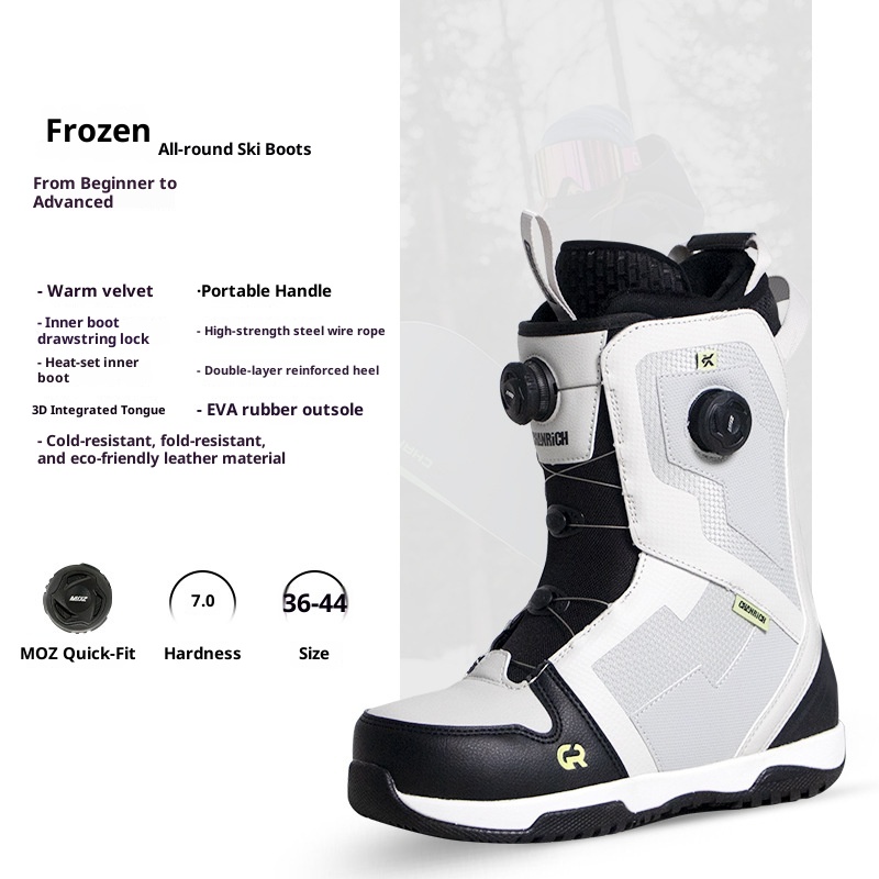 Zees CHANRICH Doppelschnallen-Snowboardschuhe Schnellverschluss für Damen und Herren, Allround-Snowboardschuhe zum Carven, Sliden, Flat-Flow-Snowboards und Freestyle-Ski_voghion.com