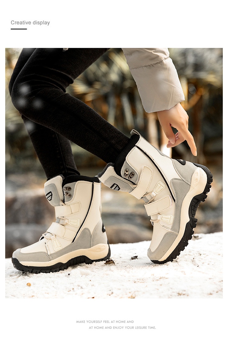 Zees Cross-Border Snow Boots Women, Mid-Calf, Warm, Fleece-Lined, Plus Size, Winter Waterproof, Non-Slip, Northeast Outdoor_voghion.com