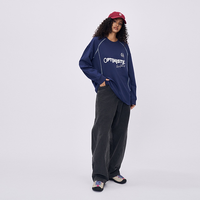 T-shirt d'été polyvalent à manches courtes et col rond, color block, 260 g, épais et long_voghion.com