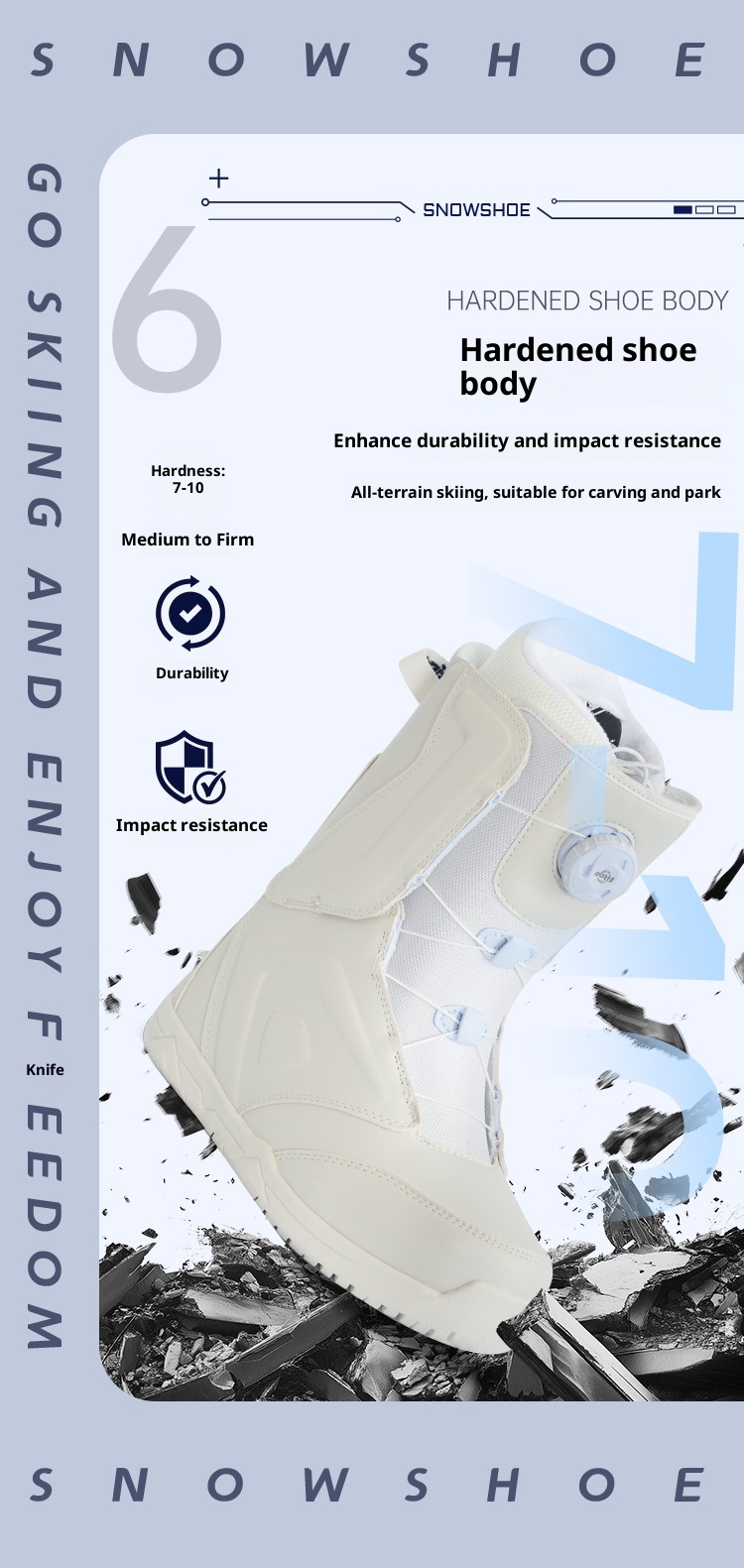 Zees Lanke Sneeuwschoenen Outdoor Ski-uitrusting Heren en Dames Snowboardlaarzen Waterdicht Warm Plat Bloem Carving Schaatsen_voghion.com