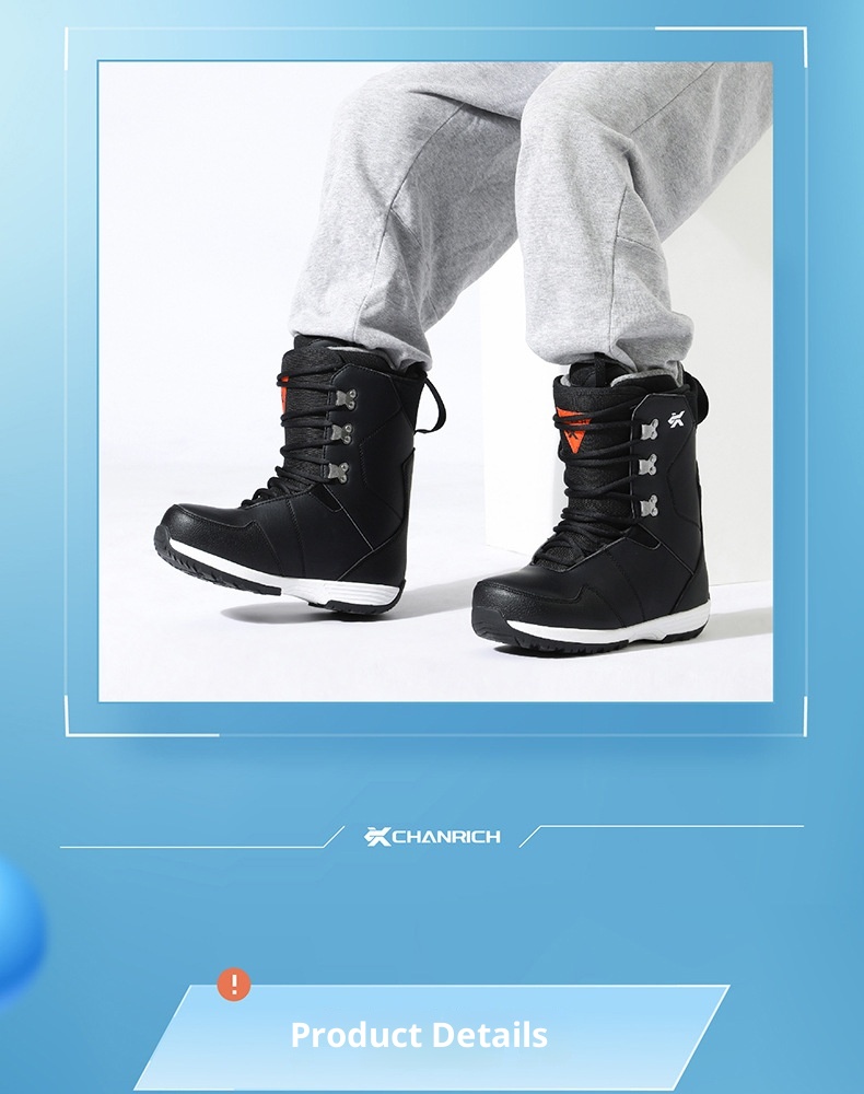 Zees Outdoor Sports Snowboard Shoes For Men Women, Traditional Lace-up Style, Beginner All-around Ski Equipment, Cold-proof_voghion.com