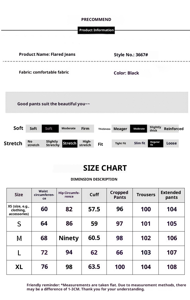 ChicShe 2024 Herfst Winter Nieuwe Losse Fit Hoge Taille Afslankende Uitlopende Zwarte Jeans Voor Vrouwen Beenverlenging_voghion.com