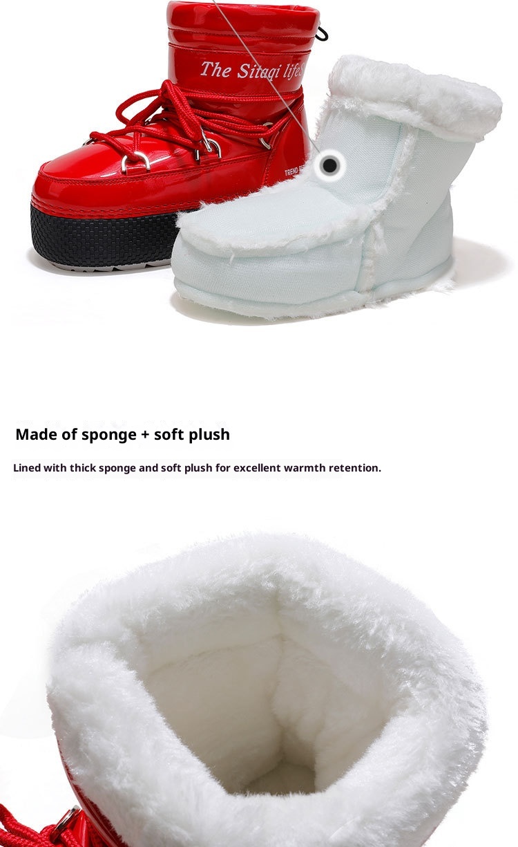 Zees Multi-Bright Color Parent-Child Children's Boys And Girls Ski Thick-Soled Space Moon Thickened Waterproof Non-Slip Warm_voghion.com