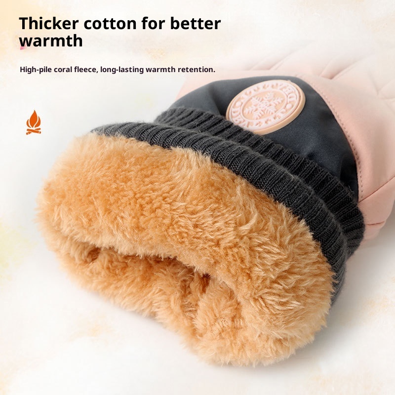 jongen Jongen Herfst Winter Ski Mannen Vrouwen Koppels Fietsen Sport Fleece Gevoerd Verdikt Winddicht Waterdicht Koudebestendig Touchscreen_voghion.com