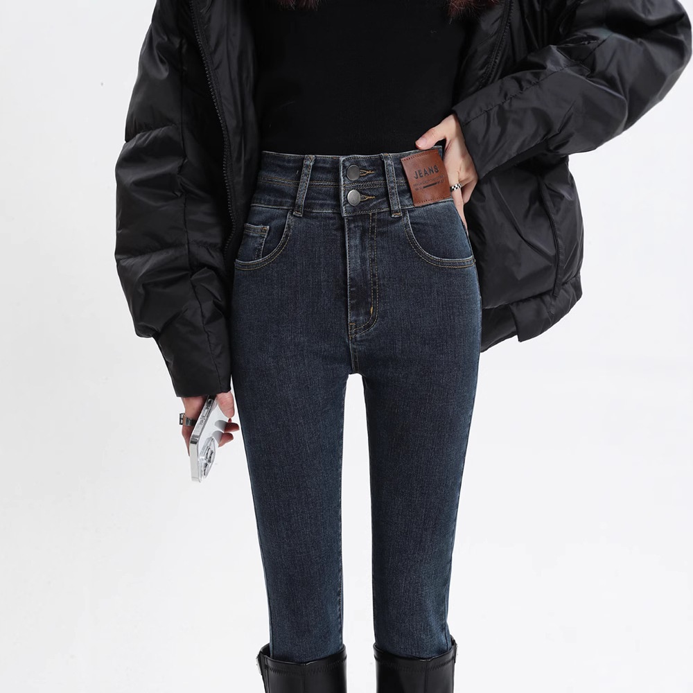 ChicShe Skinny Jeans Women 2025 Winter New High Waist Slimming Stretch Pencil Pants For Petite Spring And Autumn_voghion.com