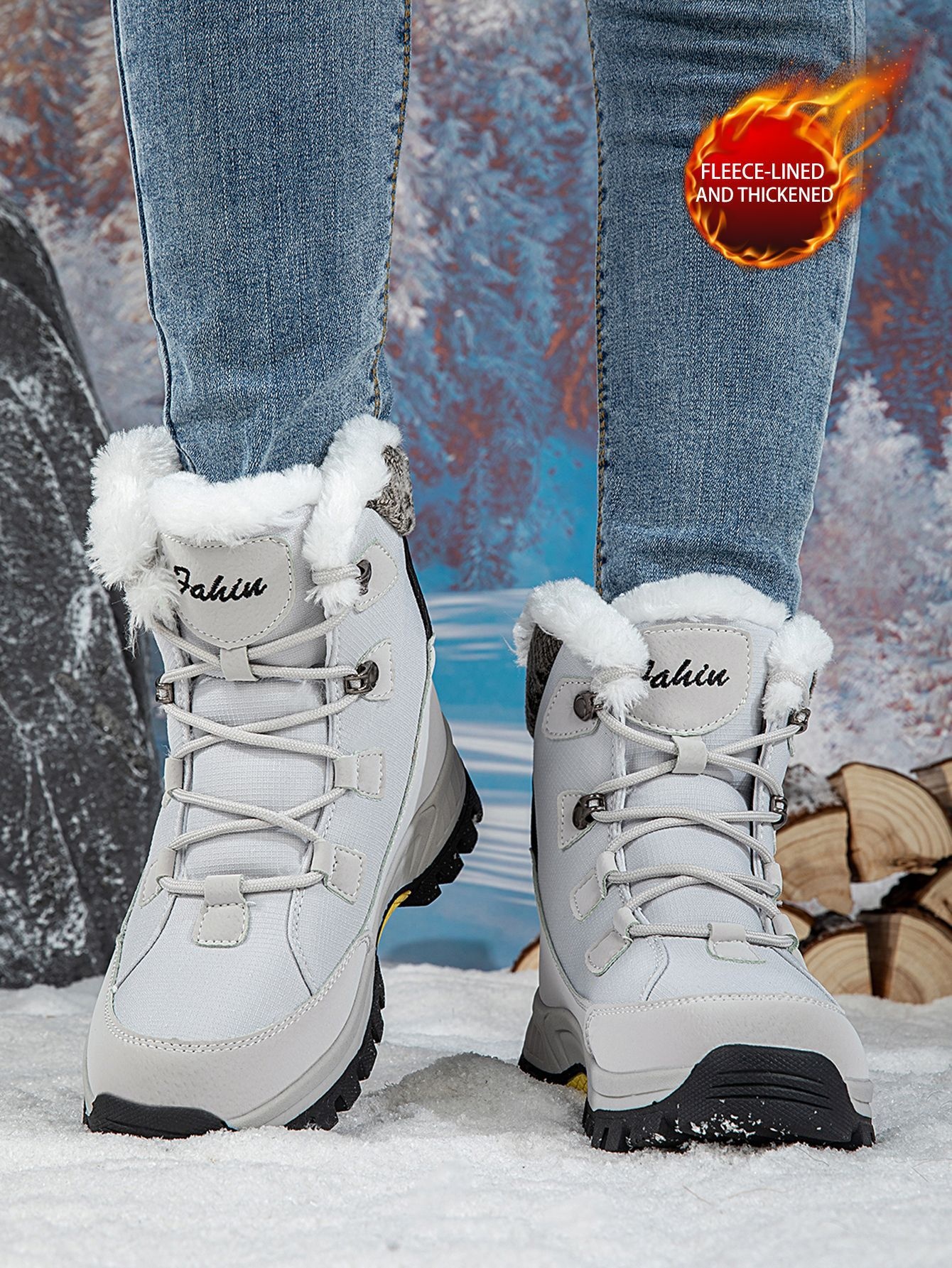 Zees Harbin Northeast Outdoor Boots With Fleece, Waterproof Cold-Proof Snow Shoes Skiing At -40 Degrees, Travel Gear For Men_voghion.com