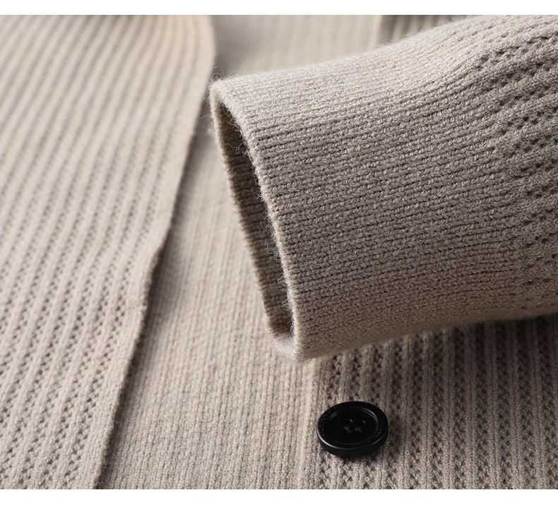 boy Boy Boy Boy Live Streaming Off-Site Dropshipping Autumn Winter Cardigan Men Solid Color Casual Men's Versatile Jacquard Knitted_voghion.com