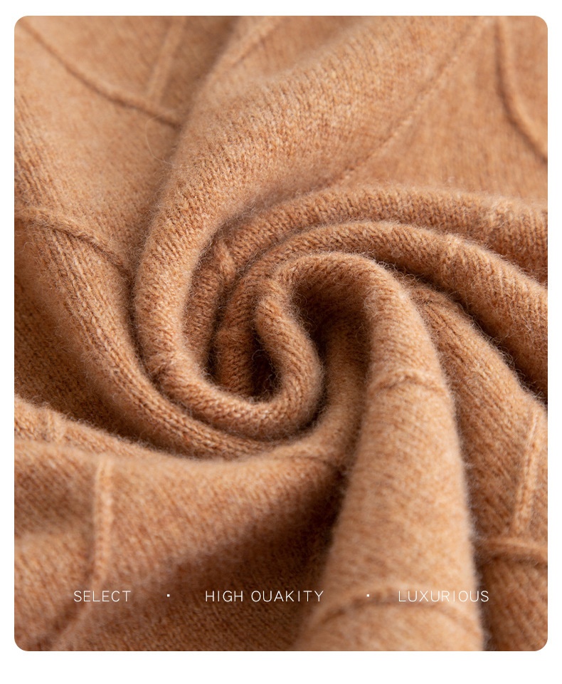 Maglione spesso da uomo in pura lana con scollo a V, autunno inverno 2024, nuovo modello casual da lavoro, con scollo a cuore_voghion.com