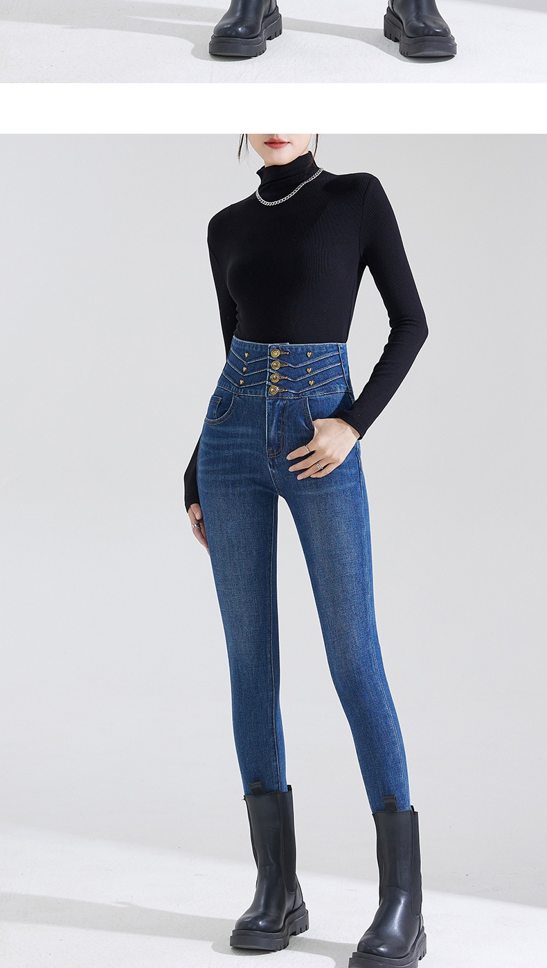 ChicShe High Waist Jeans Women 2025 New Slim Fit Slimming Versatile Haze Blue Hip Lift Four-Way Stretch Skinny Pants_voghion.com