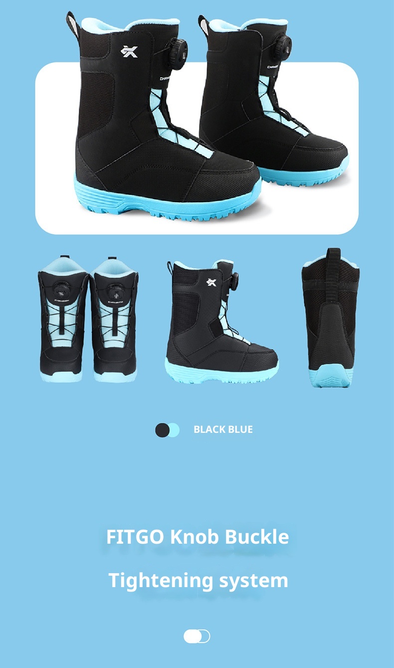 Zees Equipment Kinder Snowboardschoenen Stalen Gesp Snelle Aantrek Jeugd Antislip Skischoenen Waterdicht_voghion.com