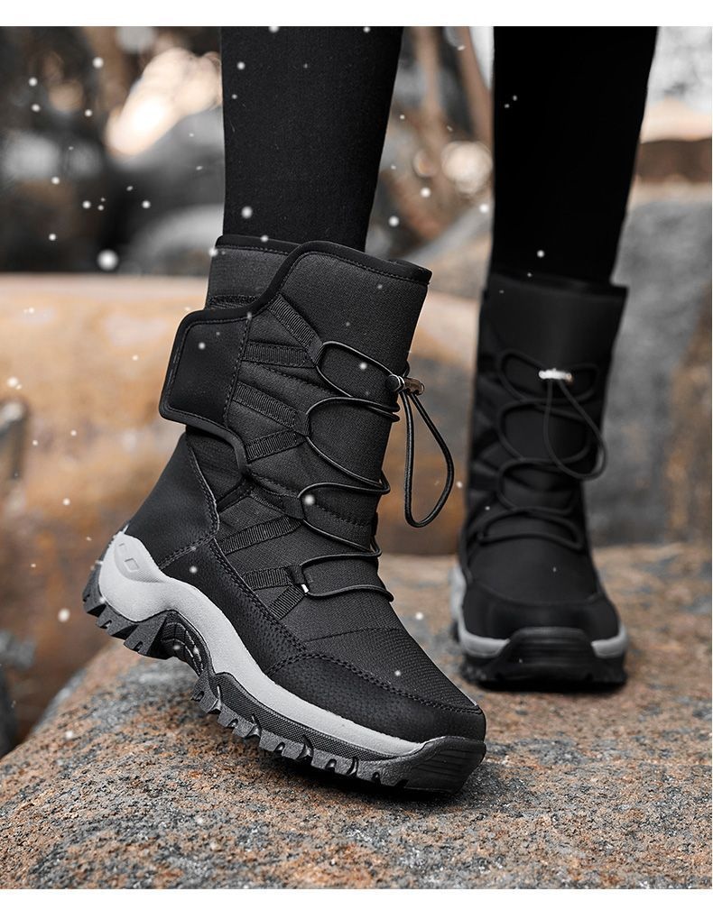 Zees Northeast Winter Boots For Women, Waterproof, Non-Slip, Warm, Fleece-Lined, Thickened, Outdoor Hiking, Snow Country_voghion.com