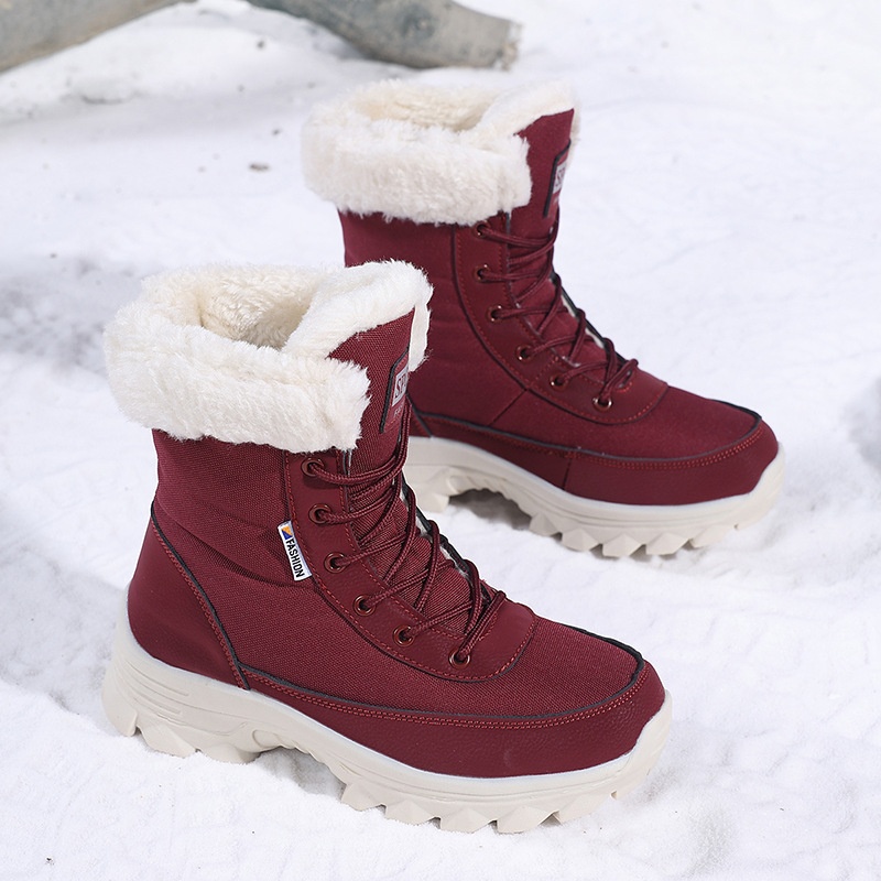 Zees Foreign Trade Outdoor antislip dikke warme katoenen schoenen voor dames Winter Northern Travel Ski Snowboots grote maat_voghion.com