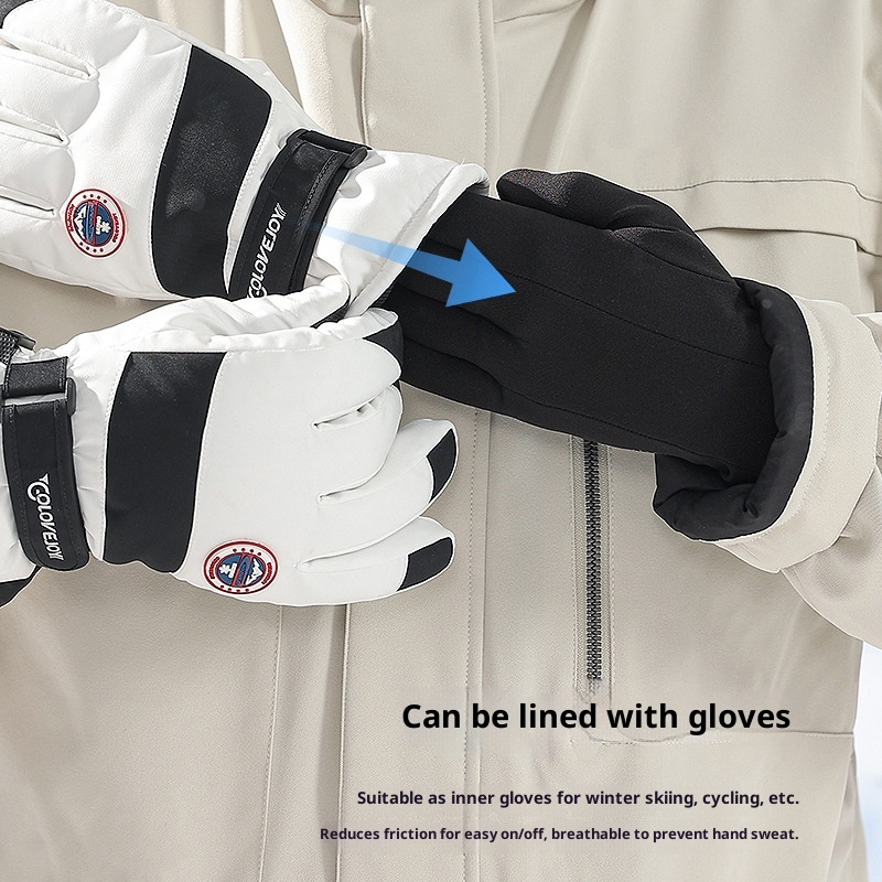 boy Boy Winte Wam Fo Men Outdoo Electic Motocycle Riding Spots Cold-Poof Touchsceen Non-Slip Ski Gloves With Inne_voghion.com