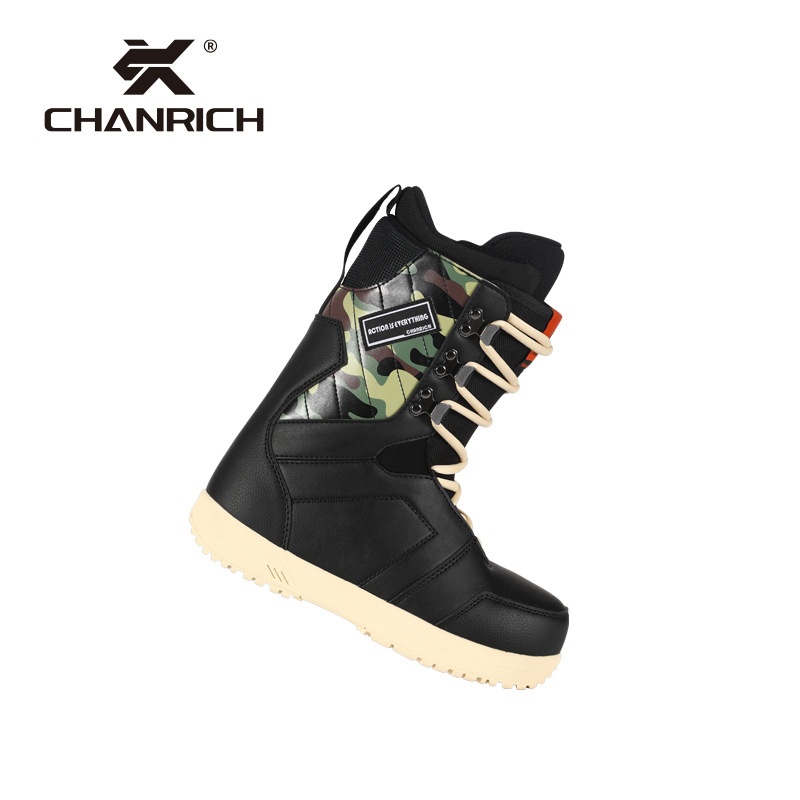 Zees CHANRICH Snowboardlaarzen Traditionele veterschoenen Antislip Warm Schokabsorptie Heren en Dames Waterdicht Trendy_voghion.com