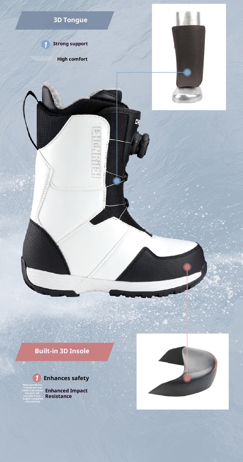 Zees Adult Snowboard BOA Staaldraad Gesp Snel Draagbare Schoenen Heren en Dames Ski-uitrusting Warme Antislip Sneeuwlaarzen_voghion.com