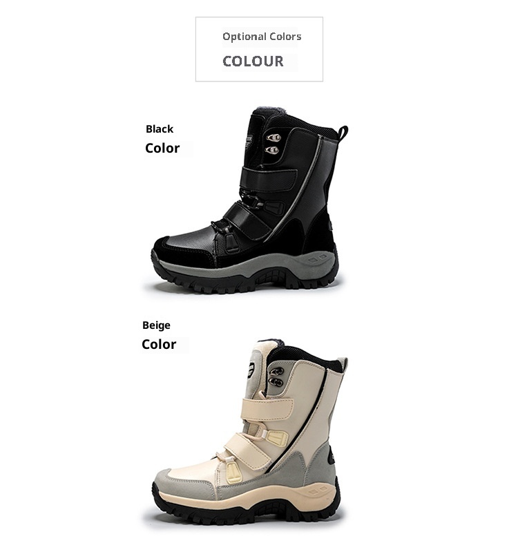 Zees Cross-Border Snow Boots Women, Mid-Calf, Warm, Fleece-Lined, Plus Size, Winter Waterproof, Non-Slip, Northeast Outdoor_voghion.com