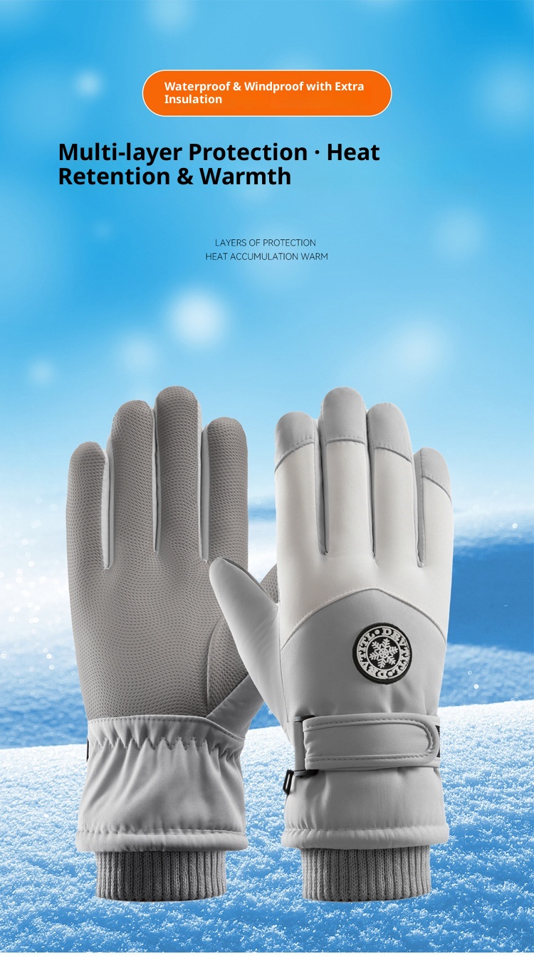 boy Boy Women's Ski Cycling Men's Touchscreen Cold-Proof Winter Warm Gloves Electric Bike Fleece-Lined_voghion.com