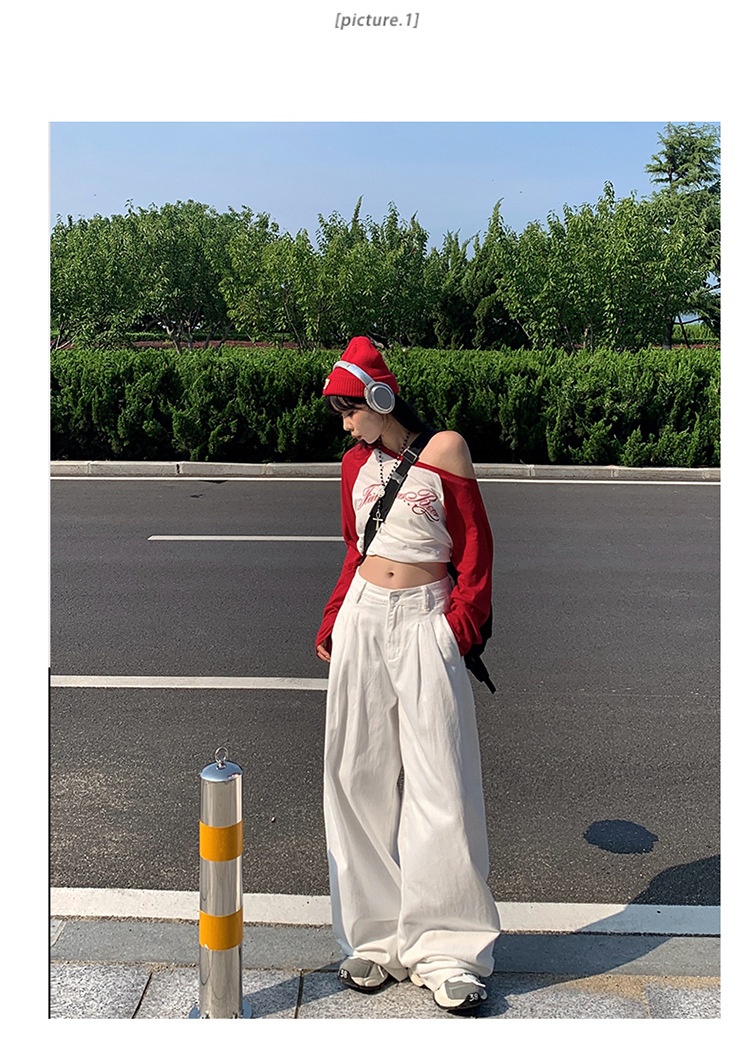 ChicShe YC&2 Color Retro High Waist Loose Wide Leg Pants Draped Floor-Length Pleated Versatile Slimming Straight Jeans For Women_voghion.com