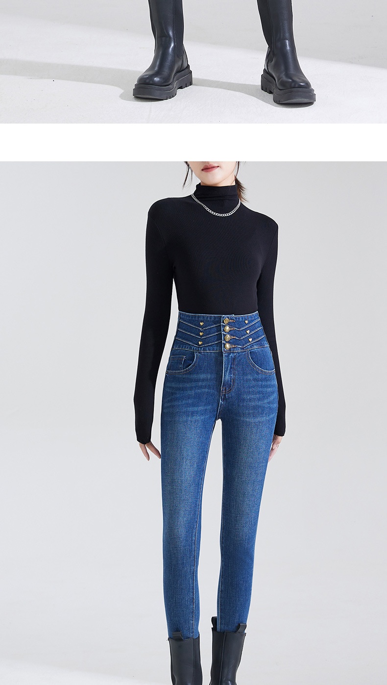 ChicShe High Waist Jeans Women 2025 New Slim Fit Slimming Versatile Haze Blue Hip Lift Four-Way Stretch Skinny Pants_voghion.com