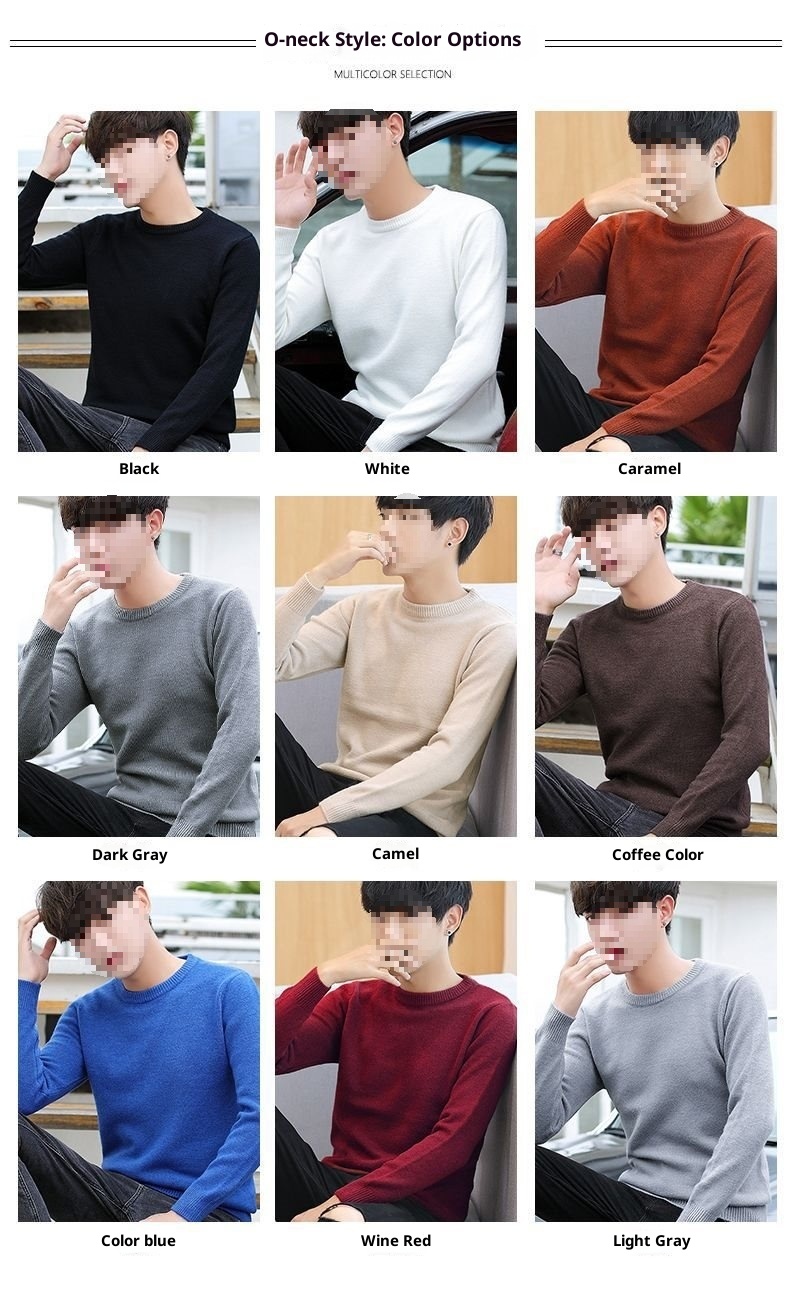 boy Boy Boy Boy Cross-Border Men's Knitted Warm Base Layer Slim Fit Half Turtleneck Korean Style Inner Wear Stylish Fuzzy Sweater Top_voghion.com