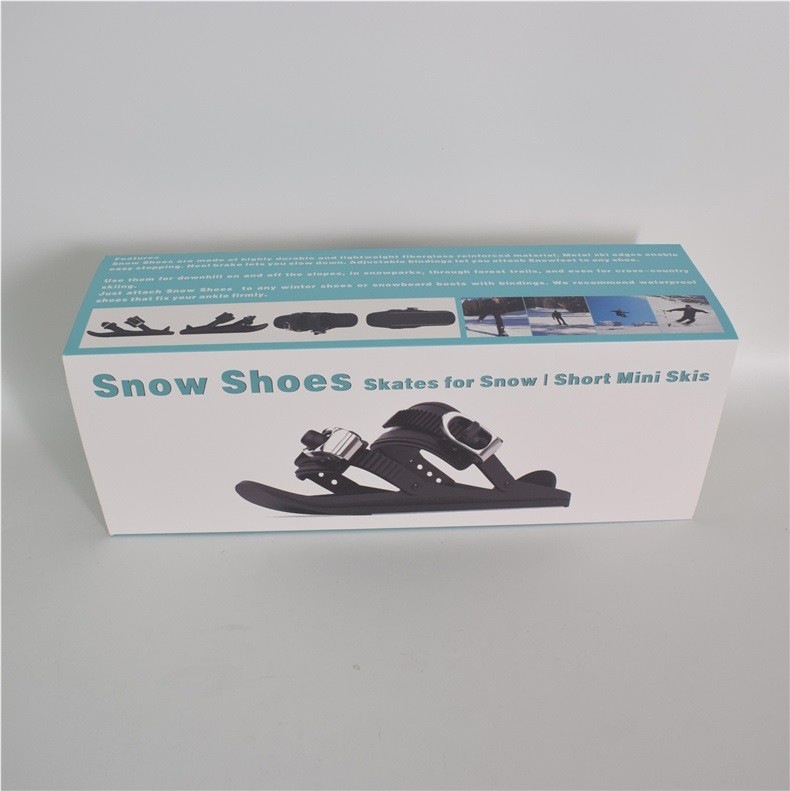 Zees First Generation Outdoor Sports Ski Skates Mini SkiSkates Double Snowboard Shoes Adjustable Snow Sled Board_voghion.com