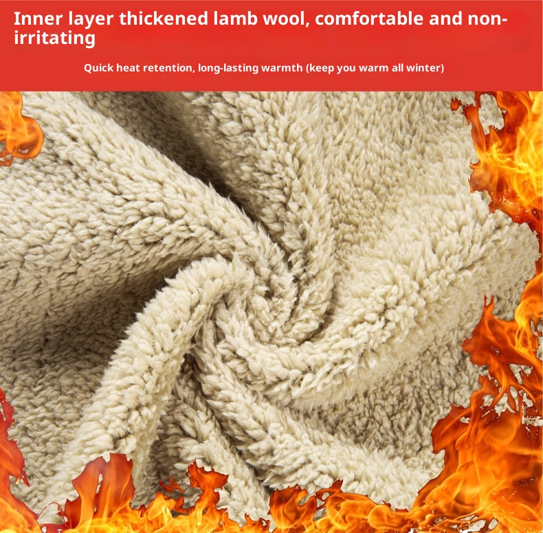 Herren-Sweatshirt/Cardigan aus Lammwolle für Herbst/Winter – warm, mit Kapuze und Reißverschluss, vielseitig, lässig, fleecegefüttert und dick gefüttert._voghion.com