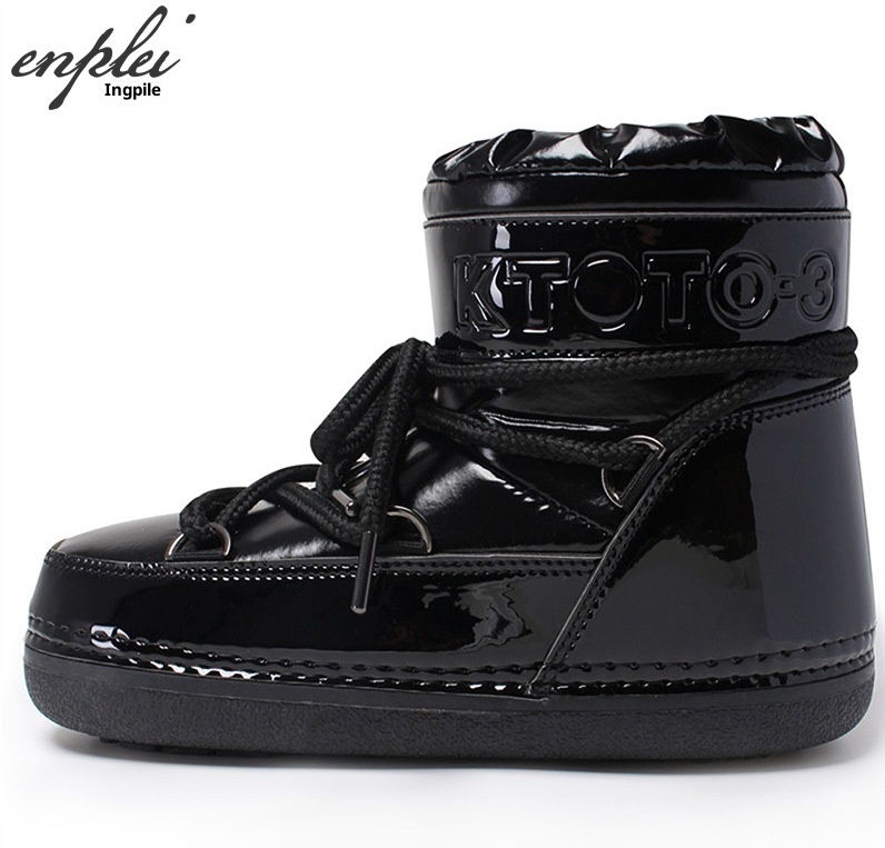 Zees Y032 Ciepłe śniegowe buty damskie 2025 Nowe zimowe damskie buty Moon z cienką podeszwą do połowy łydki, wodoodporne_voghion.com