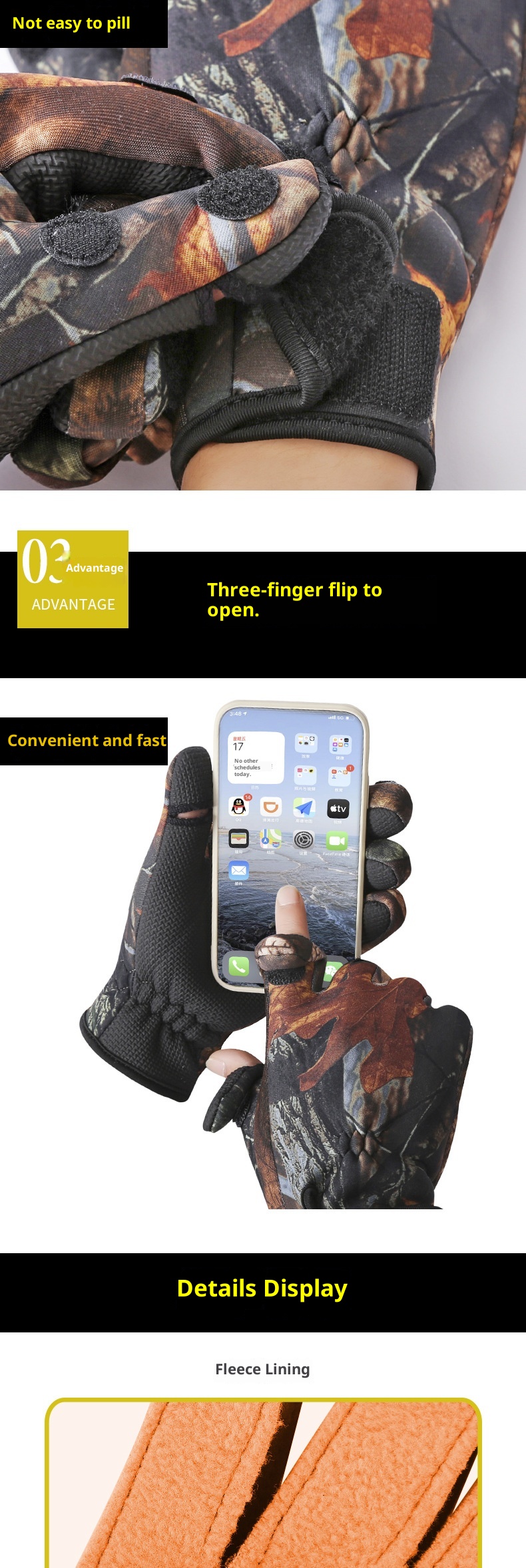 ragazzo ragazzo ragazzo ciclismo invernale per consegna, pesca, due dita esposte, antivento per esterni, impermeabile, touchscreen, caldo da uomo,_voghion.com