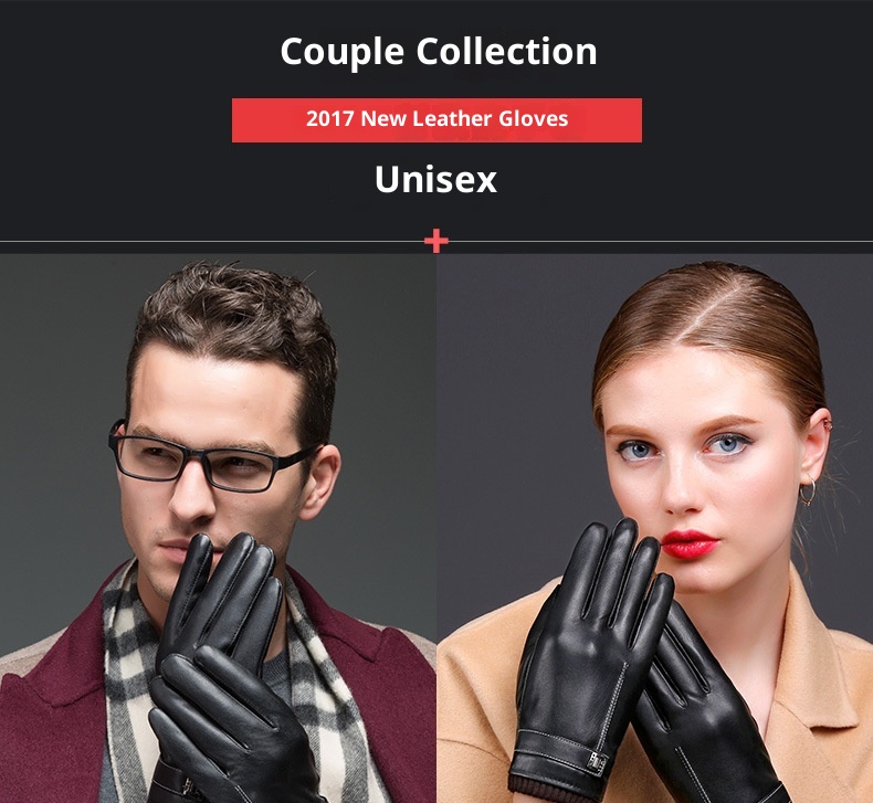 Damen-Fleecehandschuhe für Herbst/Winter, gefüttert, dick und warm, Paar-Stil, Touchscreen-kompatibel, für E-Bikes, neue Lederhandschuhe_voghion.com