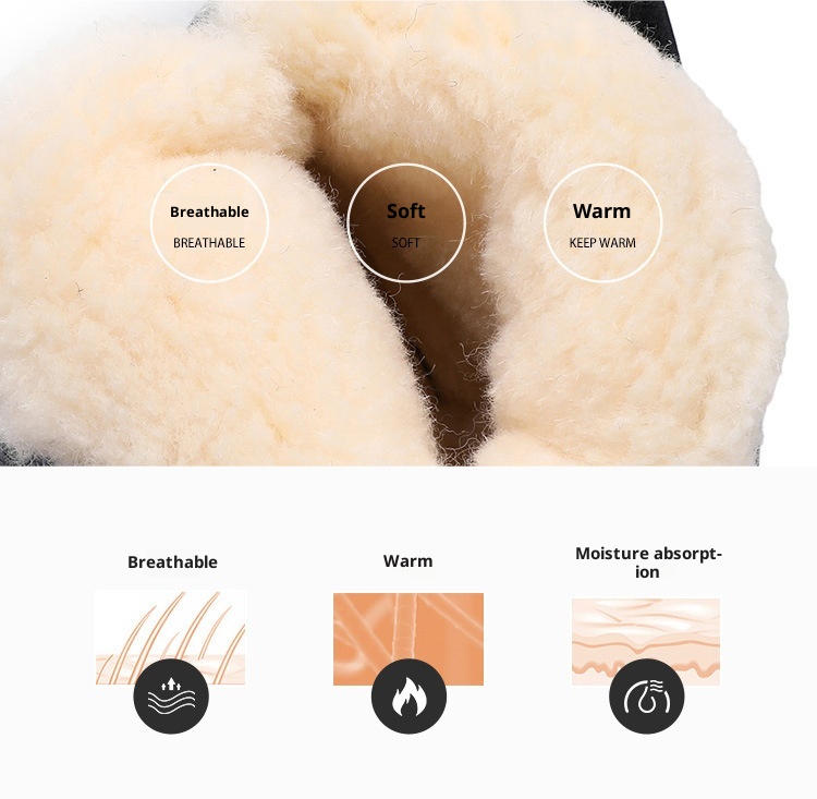 Zees EP-T029 Parent-Child Crack Pattern Ski Non-Slip Sole Boys And Girls Snow Boots Fleece Lined Thickened_voghion.com