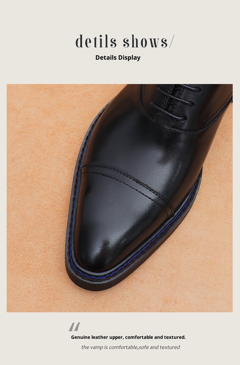 Voyage Dreigelenk-Oxford-Schnürschuhe aus echtem britischem Leder für Herren_voghion.com