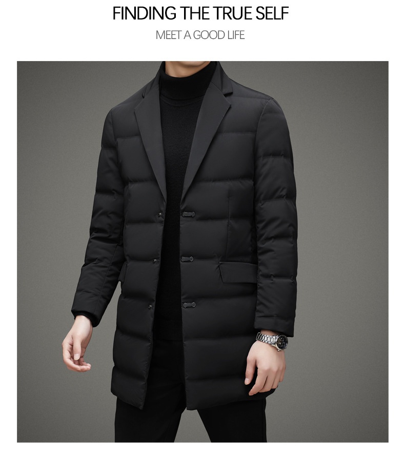 Herren-Businessjacke mit Stehkragen, mittellang, trendig_voghion.com