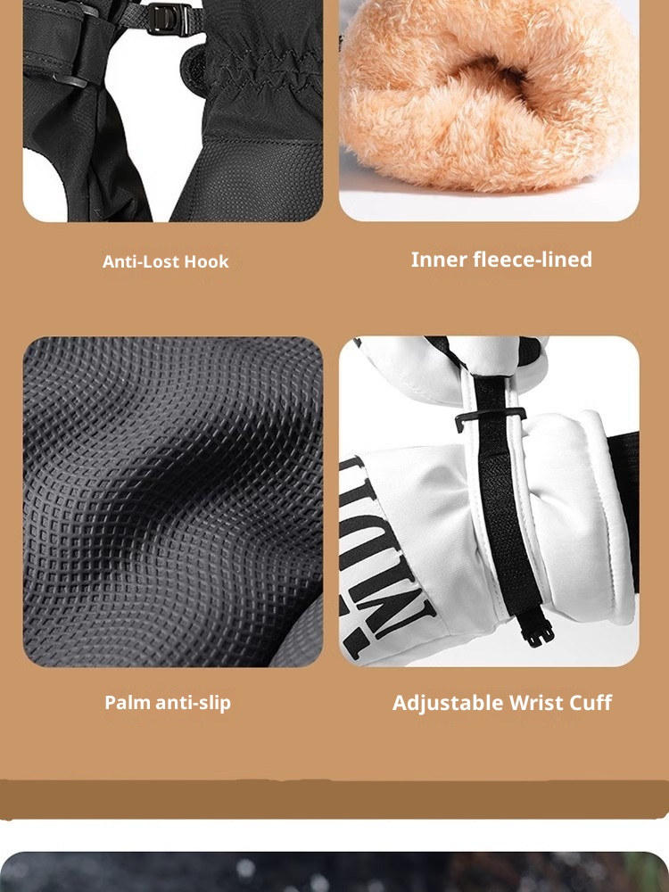 Guanti da sci per bici elettrica, caldi, invernali, spessi, impermeabili, antivento, a prova di freddo, per bambini, autunno_voghion.com