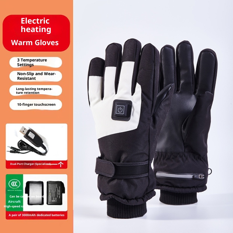 boy Boy Boy Heated Gloves For Skiing Men's Cycling Thickened Warm Windproof Cold-Proof Touchscreen Outdoor Winter_voghion.com