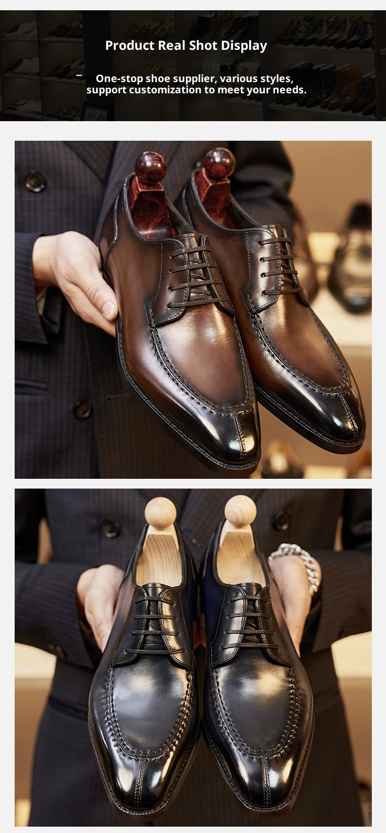 Voyage Voyage New Versatile Formal With Front Lace-up, Low-top Suit Genuine Leather Derby Shoes, Italian And Norwegian Hand-stitched_voghion.com