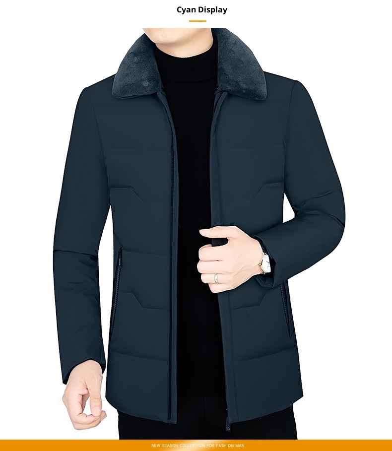 boy New 90 White Duck Down Jacket For Men, Short Winter Coat With Thickened Wool Collar, Wholesale Available_voghion.com