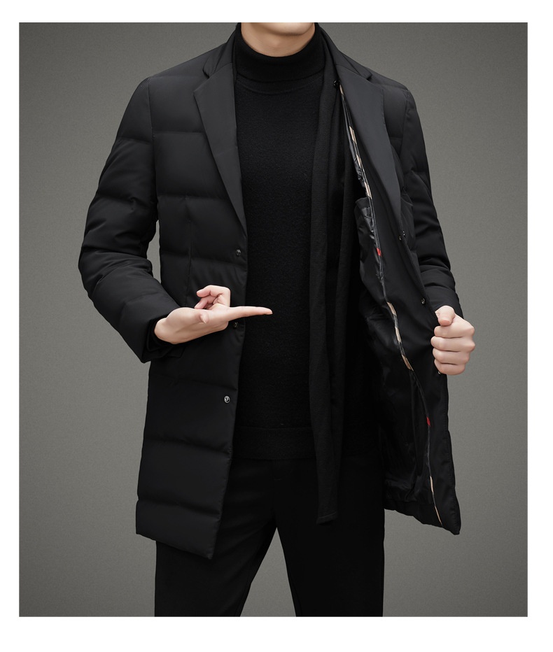 Herren-Businessjacke mit Stehkragen, mittellang, trendig_voghion.com