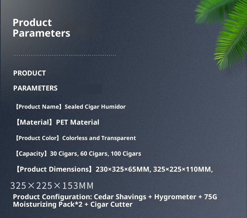 Lillian Daily Use Cigar Humidor Tray Divider Plastic Humidifier Constant Humidity Box Snap Moisture-proof Insect-proof Aged_voghion.com