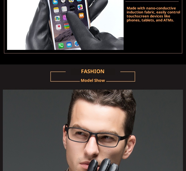 Damen-Fleecehandschuhe für Herbst/Winter, gefüttert, dick und warm, Paar-Stil, Touchscreen-kompatibel, für E-Bikes, neue Lederhandschuhe_voghion.com