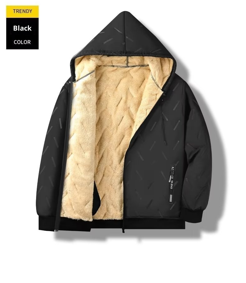 boy New Winter Lamb Wool Coat Hooded For Men, Thickened And Oversized Cotton Padded Down Jacket_voghion.com