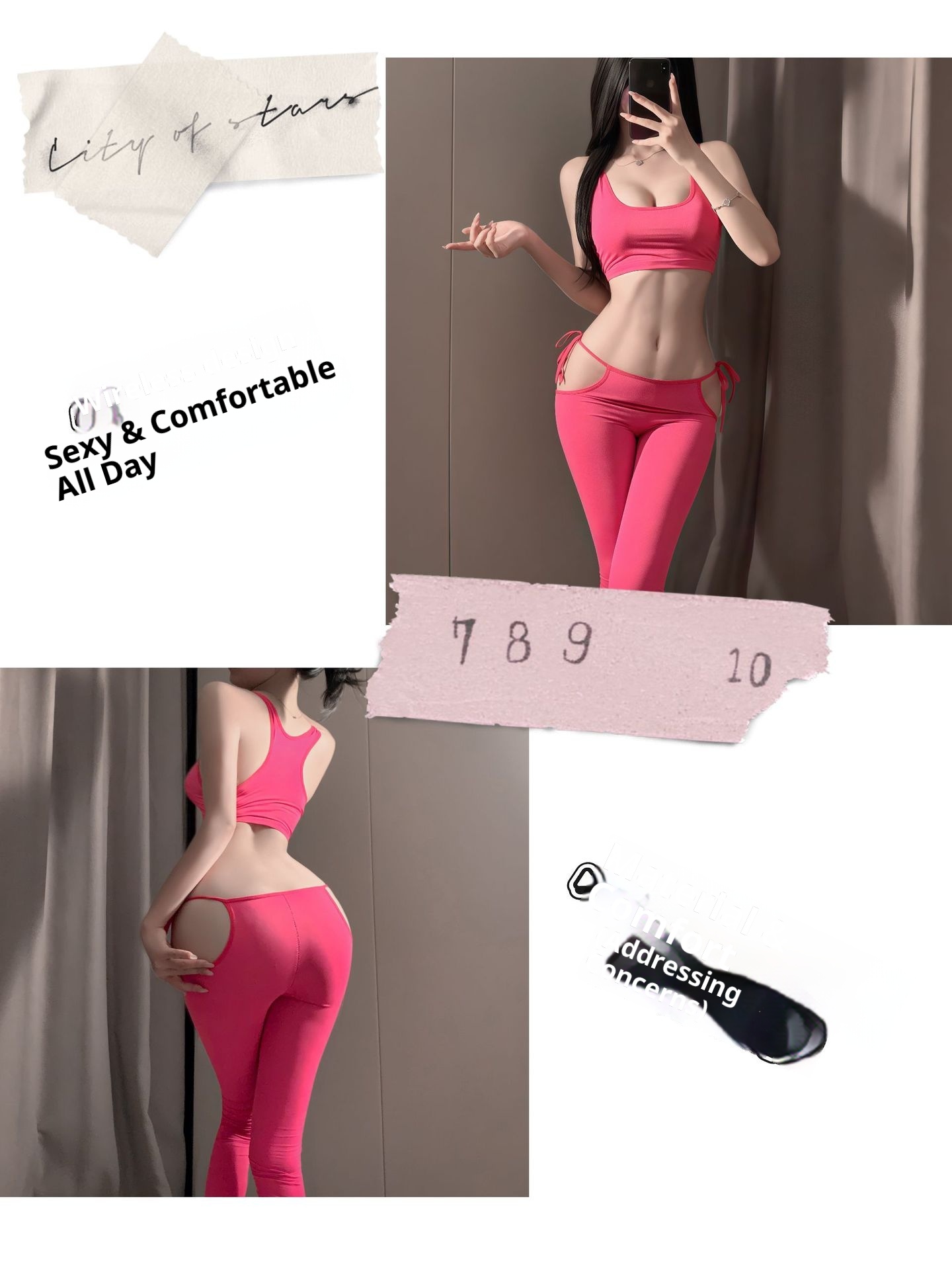Eros Lab Sexy Lingerie Thin Tight Slimming Leg Tummy Control Hip Lift Yoga Nude Feel Tranparent Silky Lace-up Skinny_voghion.com