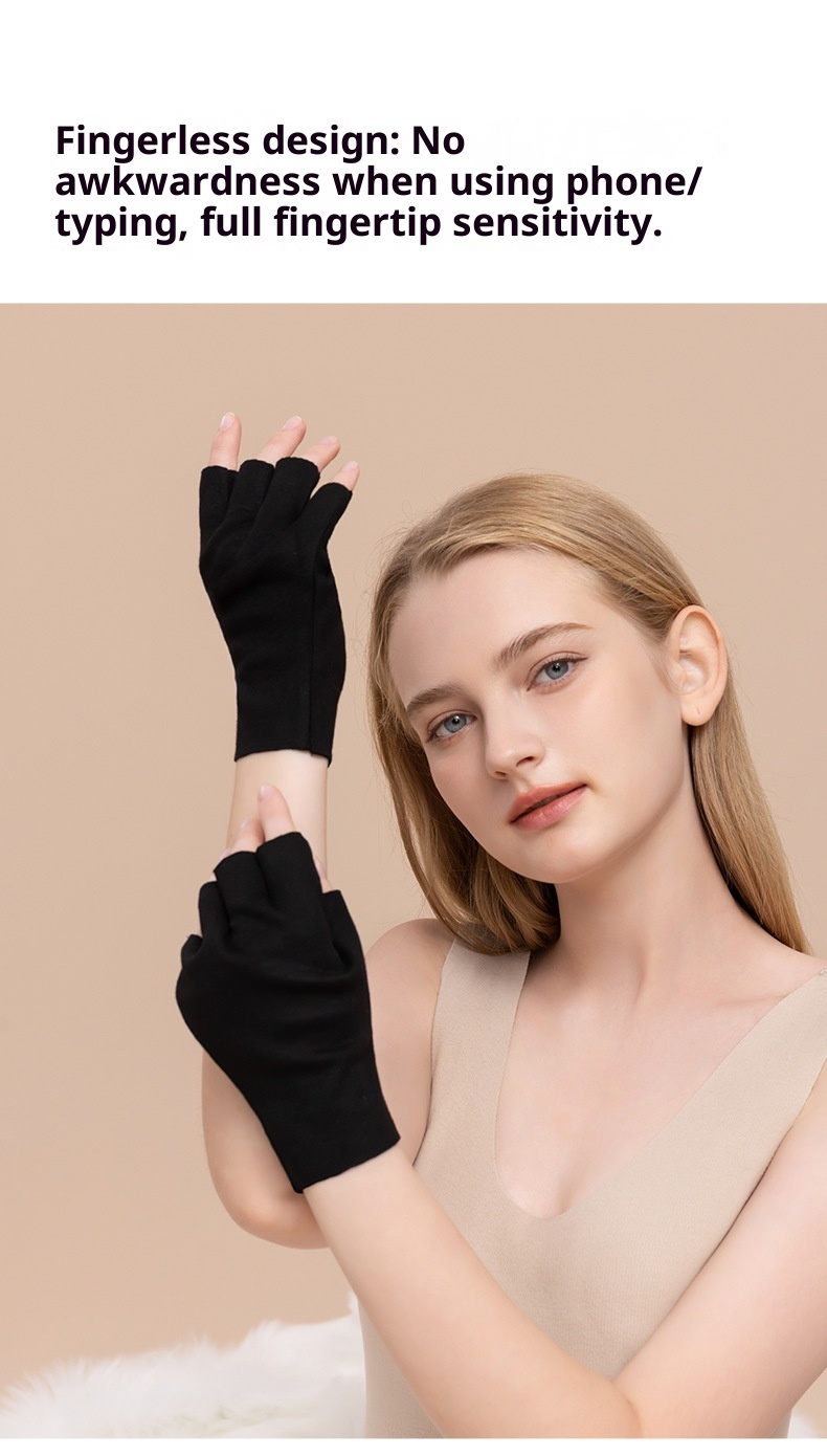 boy Boy Boy Warm Half-Finger Gloves For Women, Thermal German Velvet Wool Silk Touchscreen Autumn Winter Fingerless Student Men_voghion.com