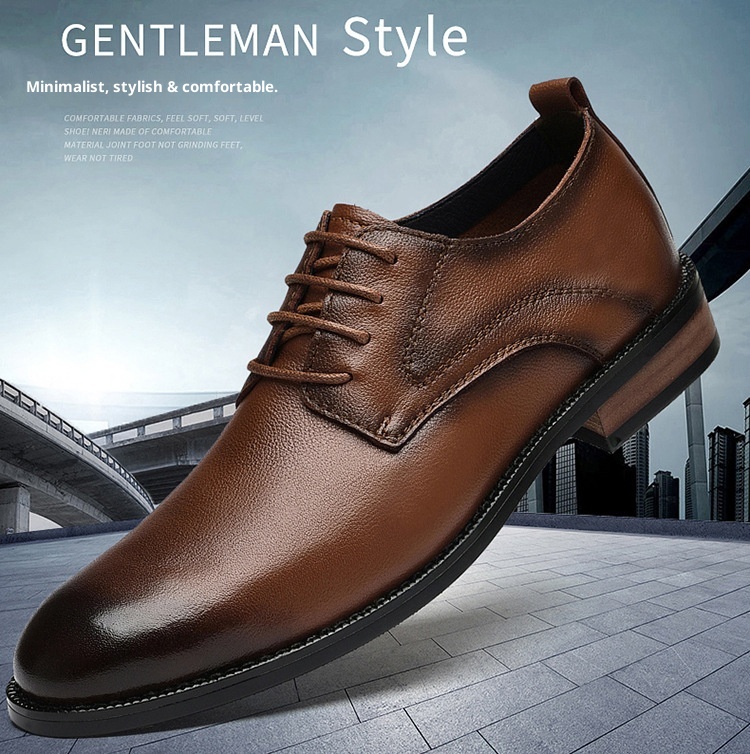 Voyage 2022 Autumn Formal Casual Business Soft Leather Men's British Style Groom Wedding Derby Shoes Men_voghion.com