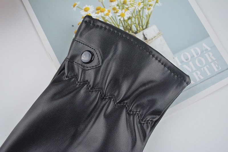 boy Boy Boy Men's Adult Windproof Rainproof Cycling Touchscreen Fashion Leather Five-Finger Autumn Winter Season Warm Thickened_voghion.com